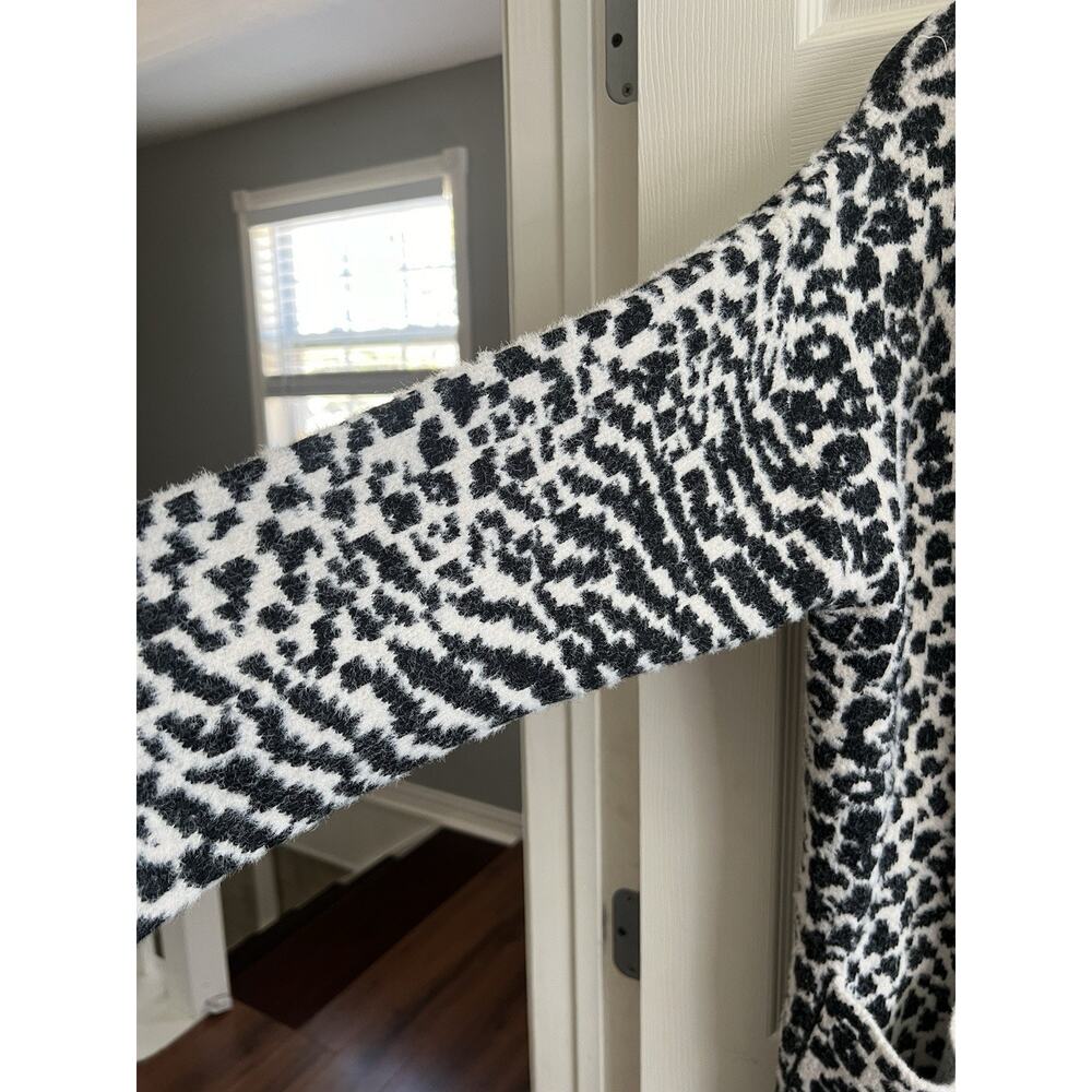 SINCERELY JULES Animal Print Knit Open Front Maxi Length Duster Cardigan XL NWT - Picture 2 of 9